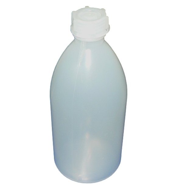 301-770507 LDPE LÁHEV 500 ML NATUR úzkym hrdlom OKRÚHLA, BEZ UZÁVĚRU