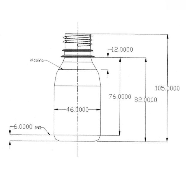 PET LÁHEV 100 ML BEZ STUPNICA, BEZ UZÁVĚRU(2)