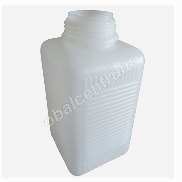 310-70540 HDPE LÁHEV 1000 ML NATUR HRANATÁ širokohrdlá, BEZ UZÁVĚRU